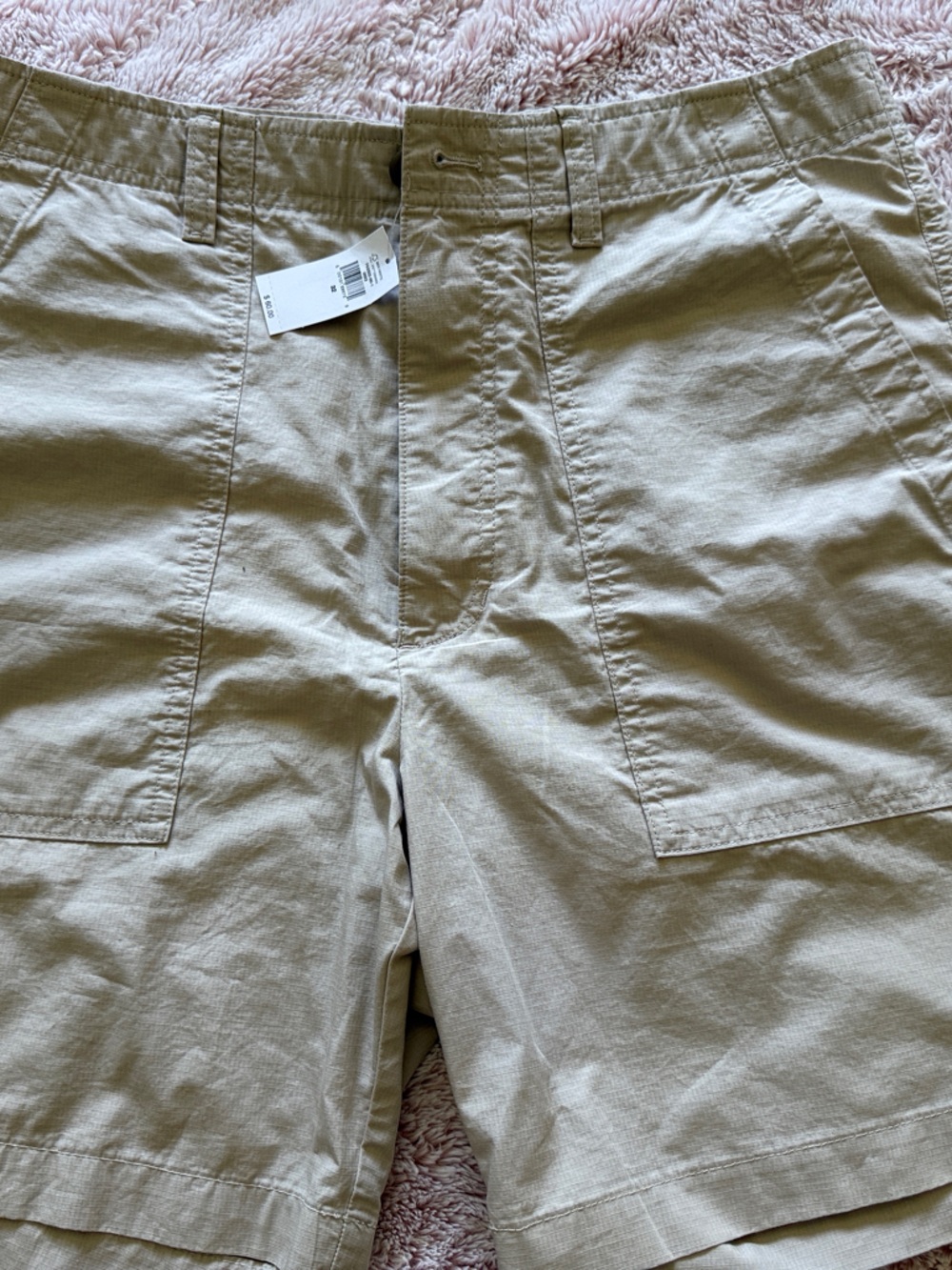 Banana Republic Beige Men's Linen-Blend Shorts